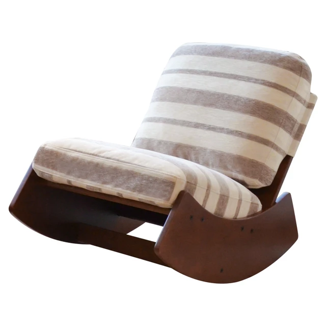 Alt view image 5 of 7 - Comfortable Glider Rocking Chair, High-Quality Upholstery Glider Chair, Solid Wood Frame, Perfect for Multiple Settings Accent Reading Chair for Bedroom,Living Room