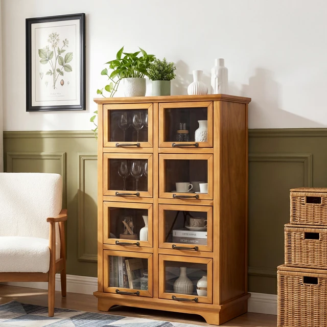 Main image of Modern Storage Cabinet with 8 Doors,Display Cabinet