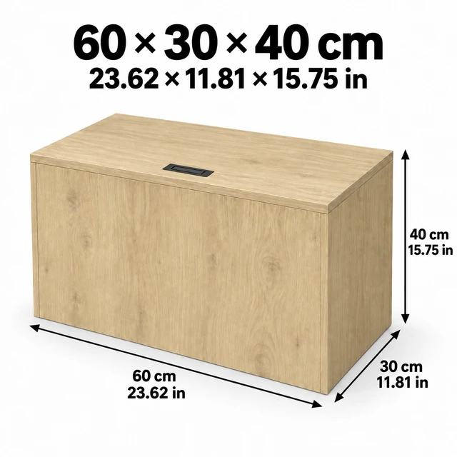 Alt view image 2 of 7 - 23" x 11" x 15" Modular Wooden Storage Cabinet, LiftTop Storage Bench Suitable for Placement in Narrow Spaces, Combinable Multiple Units Storage Chest for Bedroom, Living Room, Entryway-Natural Wood