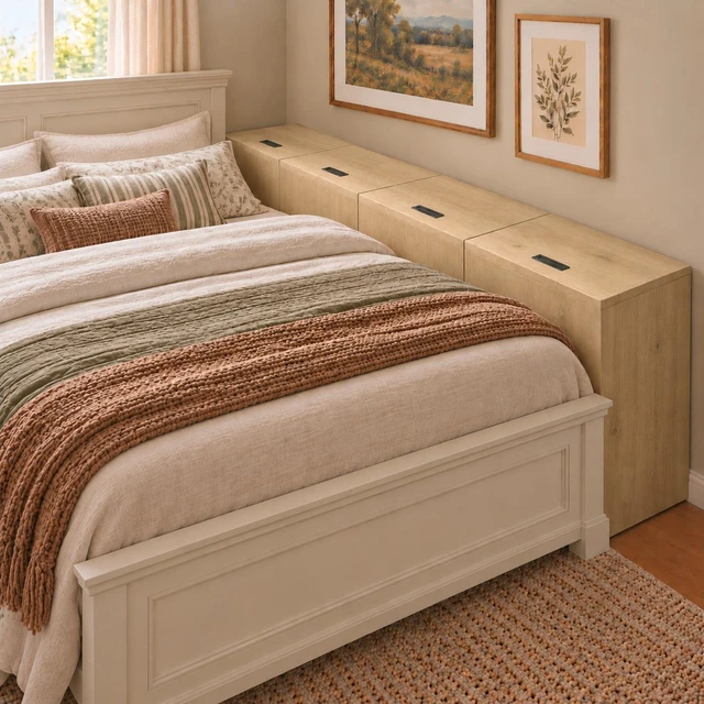 Main image of 23" x 11" x 23" Modular Wooden Storage Cabinet, LiftTop Storage Bench Suitable for Placement in Narrow Spaces, Combinable Multiple Units Storage Chest for Bedroom, Living Room, Entryway-Natural Wood
