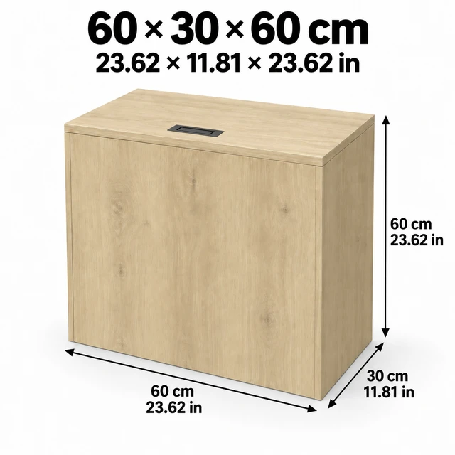 Alt view image 2 of 7 - 23" x 11" x 23" Modular Wooden Storage Cabinet, LiftTop Storage Bench Suitable for Placement in Narrow Spaces, Combinable Multiple Units Storage Chest for Bedroom, Living Room, Entryway-Natural Wood