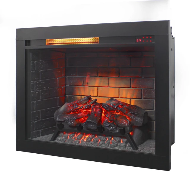 Main image of 28 inch Infrared Electric Fireplace with Removable Trim kit Insert, Touch Panel Home Decor Heater