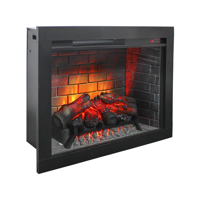 Alt view image 2 of 7 - 28 inch Infrared Electric Fireplace with Removable Trim kit Insert, Touch Panel Home Decor Heater
