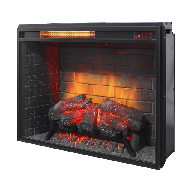 Alt view image 4 of 7 - 28 inch Infrared Electric Fireplace with Removable Trim kit Insert, Touch Panel Home Decor Heater