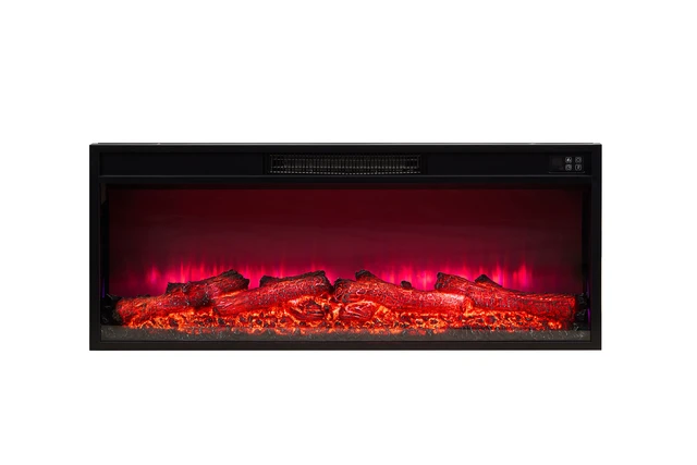 Alt view image 7 of 7 - 42" Width Electric Fireplace Inserts with Adjustable Flame Colors, Fireplace Heater with Touch Screen & Remote Control, Recessed in Wall, 750/1500W, Timer