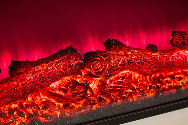 Alt view image 3 of 7 - 42" Width Electric Fireplace Inserts with Adjustable Flame Colors, Fireplace Heater with Touch Screen & Remote Control, Recessed in Wall, 750/1500W, Timer