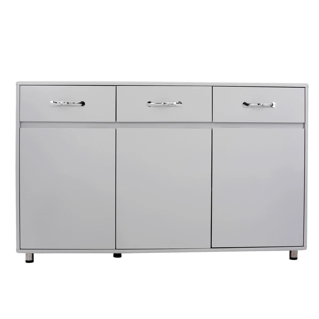 Alt view image 6 of 7 - Three Doors Side Table-Grey