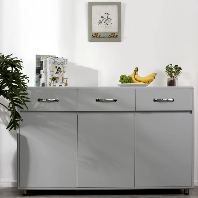 Main image of Three Doors Side Table-Grey