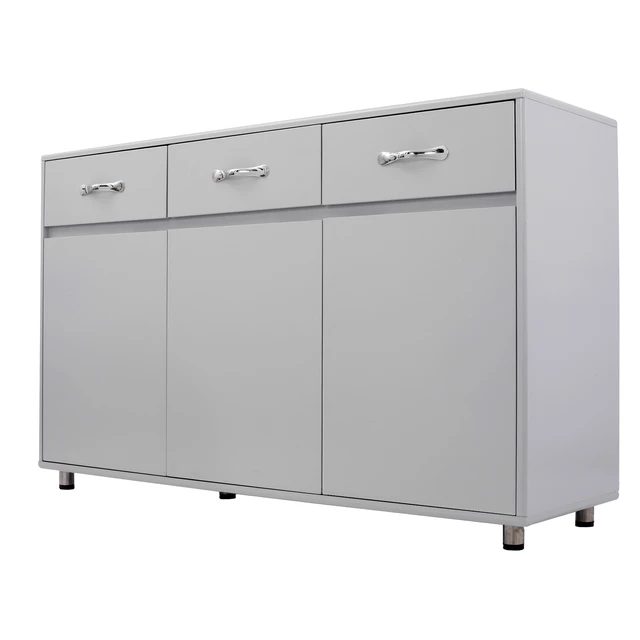 Alt view image 7 of 7 - Three Doors Side Table-Grey