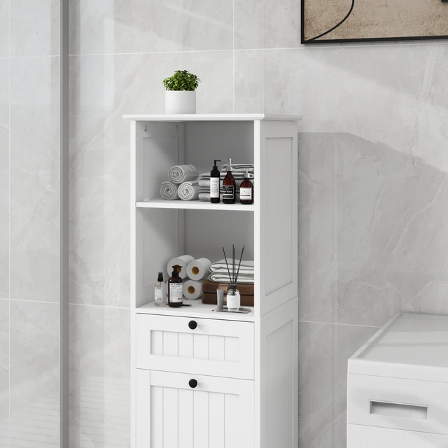 Alt view image 7 of 7 - One-Compartment One-Drawer Tilt-Out Laundry Sorter Cabinet - White