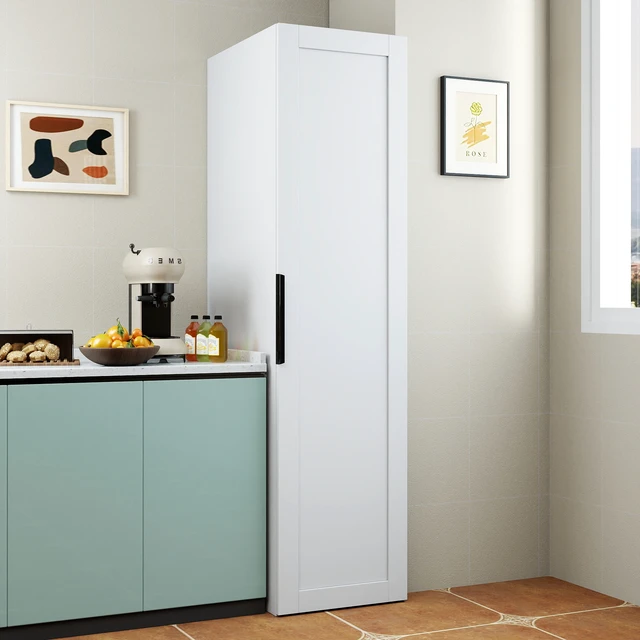 Alt view image 4 of 7 - Kitchen Pantry Cabinet, White Freestanding Buffet Cupboards Sideboard with Doors & Shelves, Kitchen Pantry Storage Cabinet for Kitchen, Living Room and Dinning Room