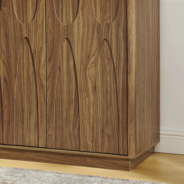 Alt view image 7 of 7 - 64-Inch TV Stand/Sideboard/Storage Cabinet with Magnetic Doors Fits Up to 74-Inch TVs; Entertainment Center Featuring Storage Space and Adjustable Shelves Modern Media Console