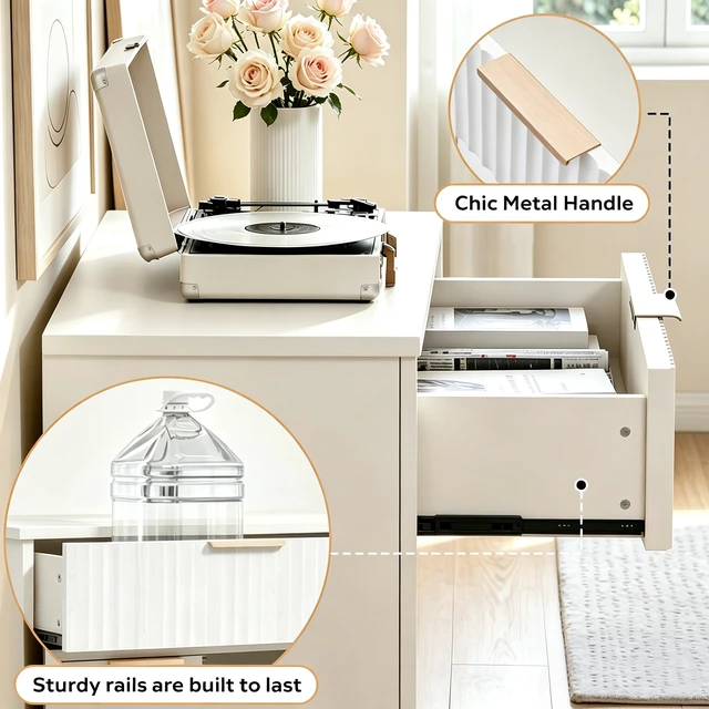 Alt view image 7 of 7 - Kitchen Storage Cabinet, Adjustable Shelves , Storage with 1 Drawers and 2 Doors, Cabinet with Solid Wood Feet,Floor Sideboard Buffet for Living Room, Living Room, Kitchen, Entryway,(WHITE)