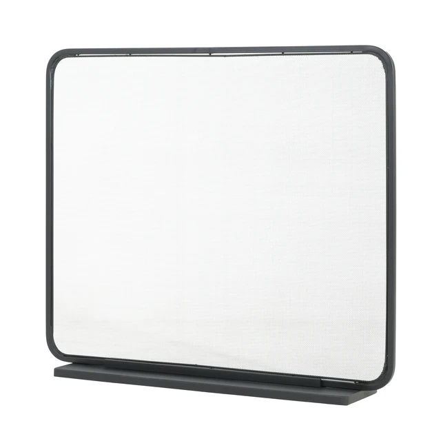 Alt view image 6 of 7 - Tahlia 1-Panel Iron Fireplace Screen 38" x 33", Black Finish