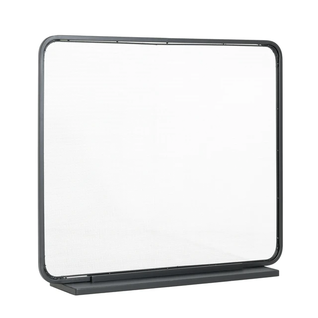 Alt view image 4 of 7 - Tahlia 1-Panel Iron Fireplace Screen 38" x 33", Black Finish