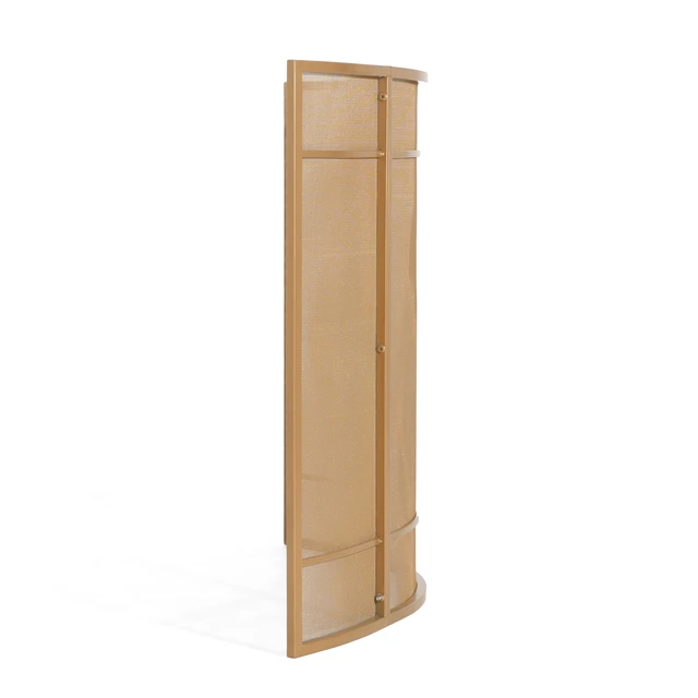 Alt view image 6 of 7 - Regina 1-Panel Curve Iron Fireplace Screen 38" x 32", Golden Finish