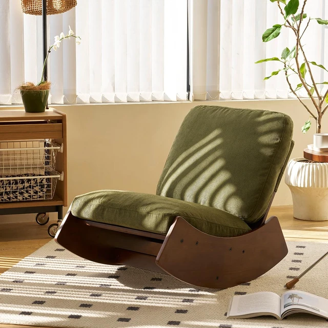 Main image of Comfortable Glider Rocking Chair, High-Quality Upholstery Glider Chair, Solid Wood Frame, Perfect for Multiple Settings Accent Reading Chair for Bedroom,Living Room