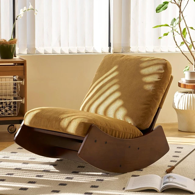 Main image of Comfortable Glider Rocking Chair, High-Quality Upholstery Glider Chair, Solid Wood Frame, Perfect for Multiple Settings Accent Reading Chair for Bedroom,Living Room