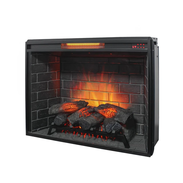 Alt view image 4 of 7 - 33 inch Infrared Electric Fireplace with Removable Trim kit Insert, Touch Panel Home Decor Heater