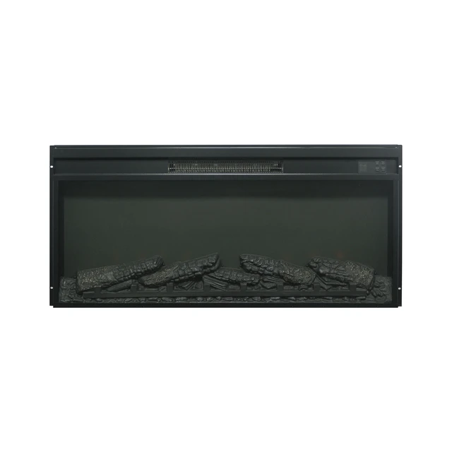 Alt view image 7 of 7 - 36 inch electric fireplace insert, ultra thin heater with log set & realistic flame, remote control with timer, overheating protection