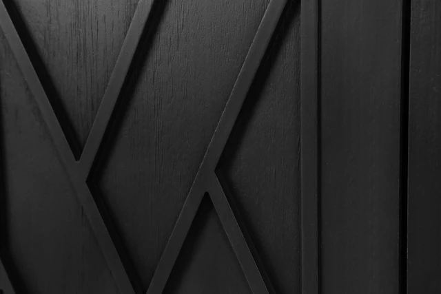 Alt view image 7 of 7 - 60 inches Modern Farmhouse Accent Cabinet with 4 Doors and Adjustable Shelf Wood Sideboard Buffet Cabinet Console Table Credenza Buffet Table for Kitchen Dining Room Entryway Hallway(Antique Black)
