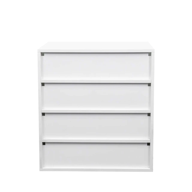 Alt view image 6 of 7 - Shoe Box with RGB LED Light, Wooden Stackable Shoe Storage Box with Glass Door, Shoe Storage Bin Shoe Display Case for Sneakers (4 Tier-1)