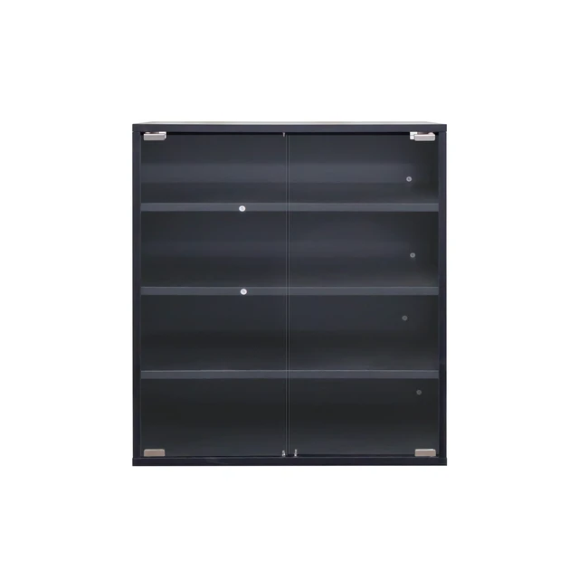 Alt view image 4 of 7 - Shoe Box with RGB LED Light, Wooden Stackable Shoe Storage Box with Glass Door, Shoe Storage Bin Shoe Display Case for Sneakers (4 Tier-1)
