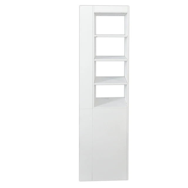 Alt view image 5 of 7 - 70.87" H Display Storage Cabinet , 4-Tier Shelf, 3 Side Drawers & 4 small display shelves , Modern Wooden Tall Bookshelf Bookcase for Living Room Home Office