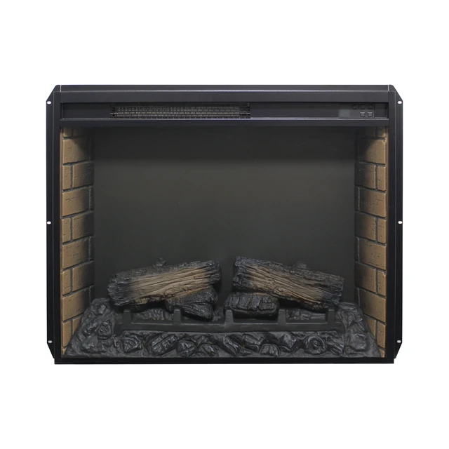 Alt view image 7 of 7 - 28 inch electric fireplace insert, ultra thin heater with log set & realistic flame, remote control with timer, overheating protection(Only the fireplace)