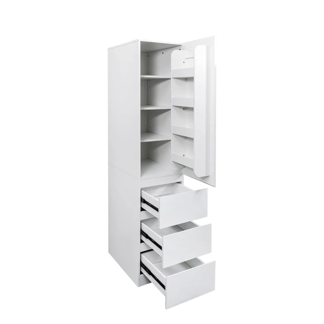 Alt view image 4 of 7 - Kitchen Pantry Storage Cabinet,Food Pantry Cabinet with Doors ,shelves and drawers(Old SKU W331P295446)