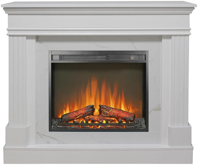 Main image of 44" Electric Fireplace with Mantel for Living Room or Bedroom,23" Fireplace Insert Heater, Realistic Log and Flame Effect, Remote Control, Timer