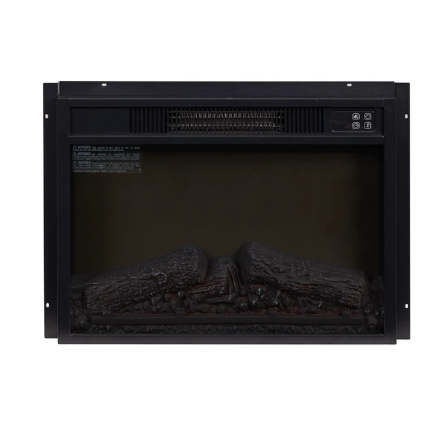 Alt view image 4 of 7 - Electric Fireplace Insert 23" 1400W 120V ,Equipped with remote control, ultra thin heater with log set & realistic flame - BLACK