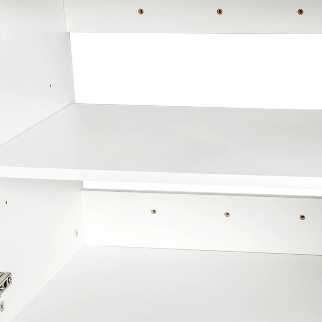 Alt view image 6 of 7 - Stackable Wall Mounted Storage Cabinet, 11.81 "D x 31.50"W x 29.92 "H, White