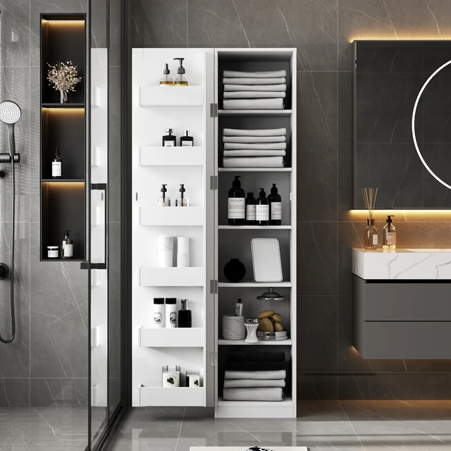 Alt view image 4 of 7 - Kitchen Pantry Cabinet, White Freestanding Buffet Cupboards Sideboard with Doors & Shelves, Kitchen Pantry Storage Cabinet for Kitchen, Living Room and Dinning Room