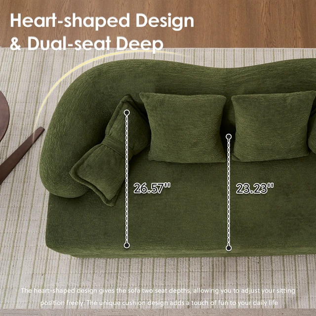 Alt view image 5 of 7 - (Old sku: W2231P392102) 2-in-1 Foldable Sofa Bed,70 Inch Folding Boneless Couch Convertible Compressed Sleeper Sofabed, 4 Pillows for Living Room Apartment,Green