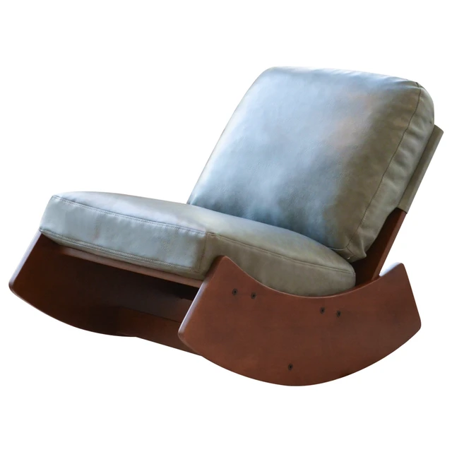Alt view image 6 of 7 - Comfortable Glider Rocking Chair, High-Quality Upholstery Glider Chair, Solid Wood Frame, Perfect for Multiple Settings Accent Reading Chair for Bedroom,Living Room