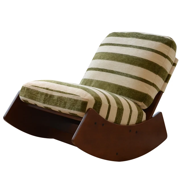 Alt view image 5 of 7 - Comfortable Glider Rocking Chair, High-Quality Upholstery Glider Chair, Solid Wood Frame, Perfect for Multiple Settings Accent Reading Chair for Bedroom,Living Room