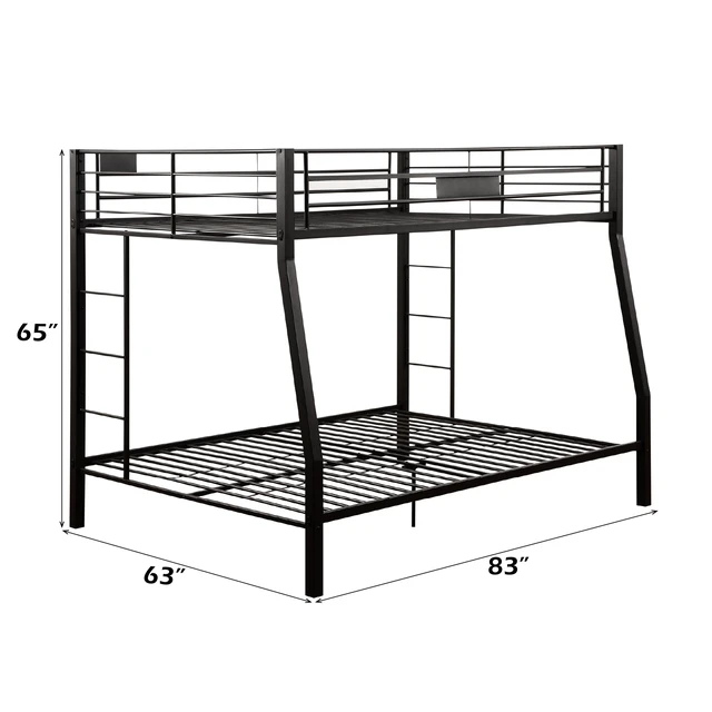 Alt view image 2 of 5 - Limbra Sandy Black Finish Full XL/Queen Bunk Bed