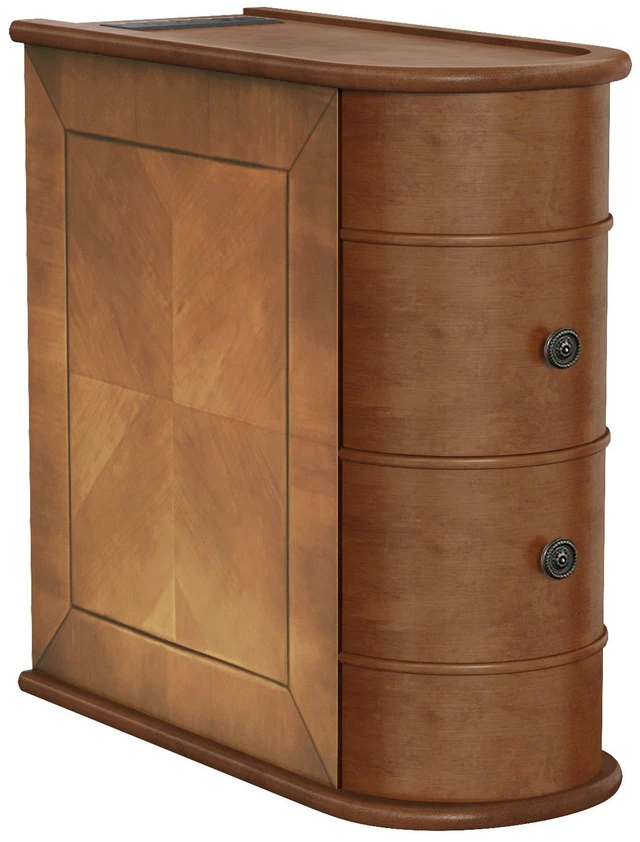 Alt view image 6 of 7 - End Table with Charging Station,Sofa Side Table with Drawers, No Assembly Required