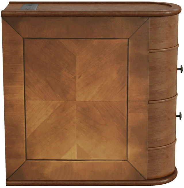 Alt view image 7 of 7 - End Table with Charging Station,Sofa Side Table with Drawers, No Assembly Required