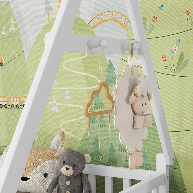 Alt view image 5 of 7 - Full House Bed with Light, Low Floor House Bed with Fence and Roof for Kids Boys Girls,White(Expect arrive date 2026/4/2 Old SKU W2593P296919)