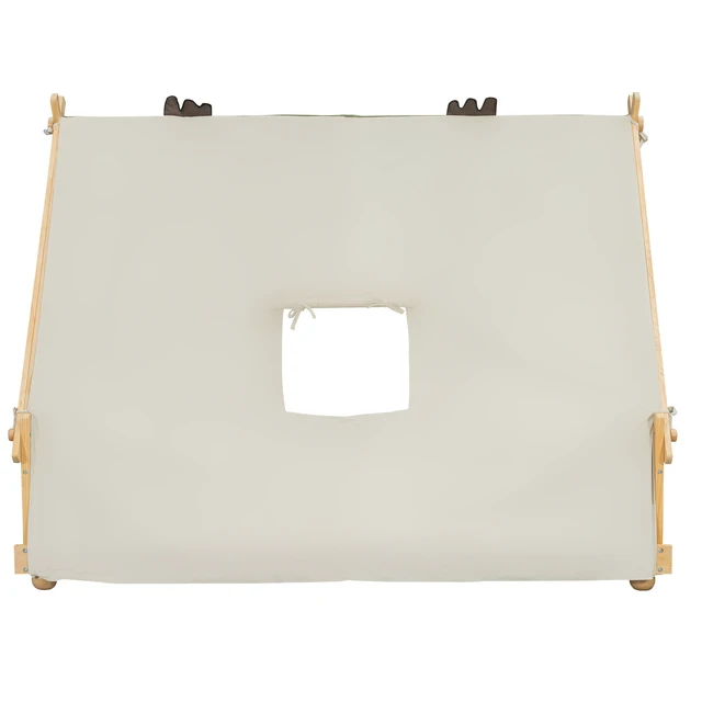 Alt view image 7 of 7 - Full Size House Bed with Tent and Light,White