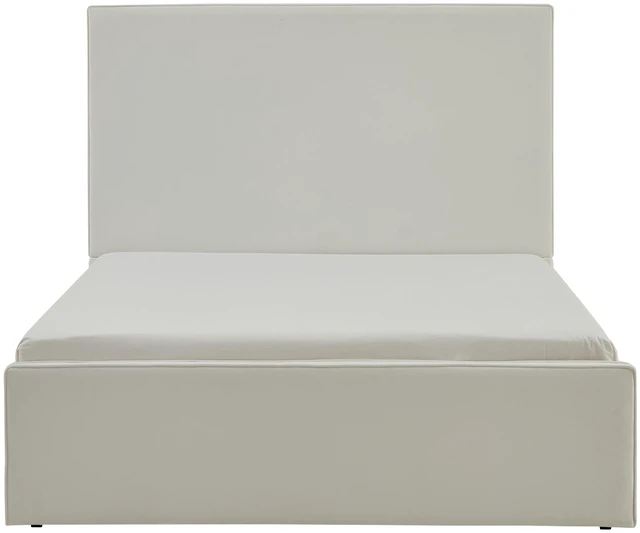 Alt view image 7 of 7 - Lucas Tall Headboard Upholstered Bed / 52" High Headboard / Elegant Simplicity / No Box Spring Needed / Easy Assembly / Queen / Coconut Micro Suede