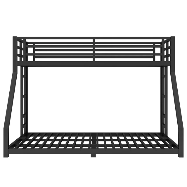 Alt view image 5 of 7 - Metal Twin XL over Queen Bunk Bed for Teens and Adults,Space-Saving/Noise Reduced/No Box Spring Needed, Black