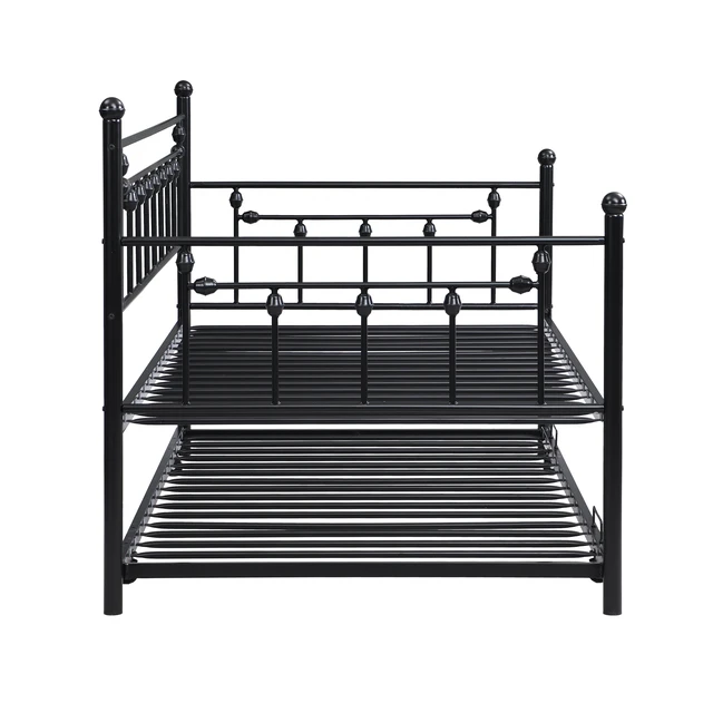 Alt view image 5 of 5 - Daybed with trundle BLACK