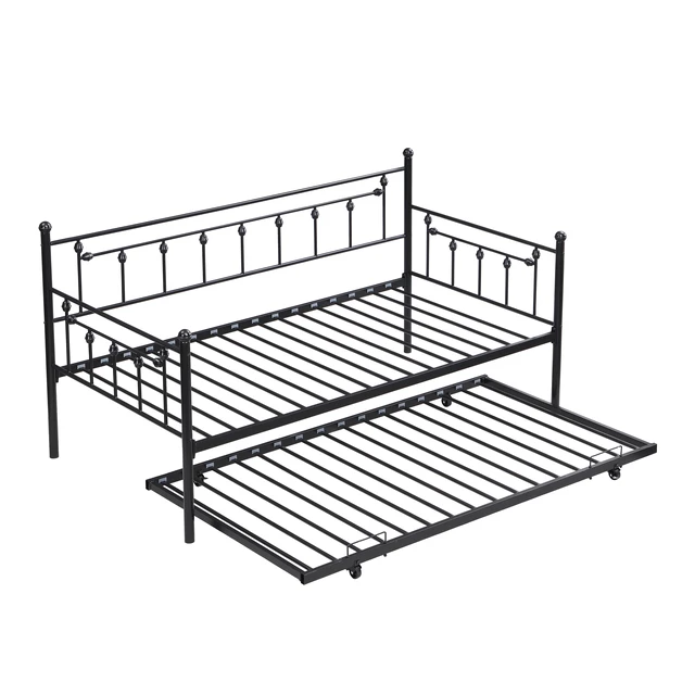 Alt view image 2 of 5 - Daybed with trundle BLACK