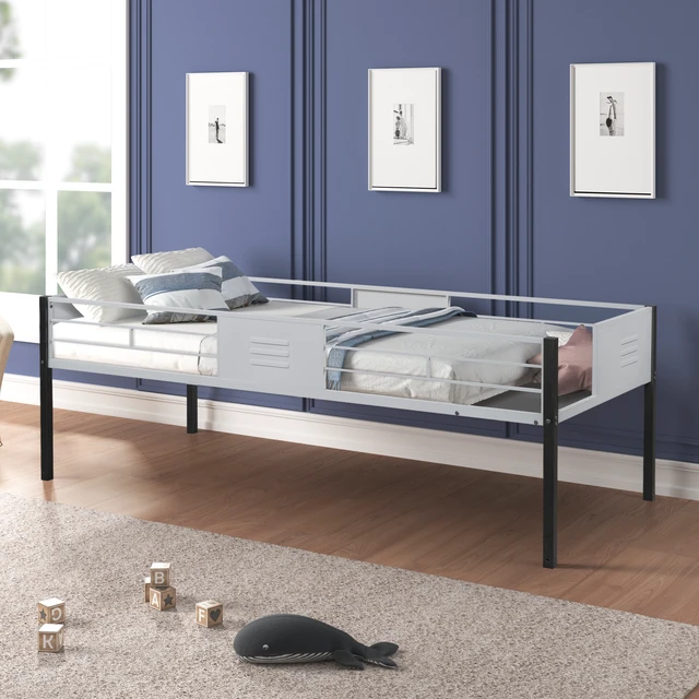 Alt view image 4 of 7 - Triple Bunk Bed with Vent Board/ Sturdy Metal Frame/ Noise-Free Wood Slats/ Separatable into three beds/ No Box Spring Needed
