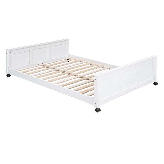Alt view image 7 of 7 - Full Over Full Bunk Bed with Desk, White
