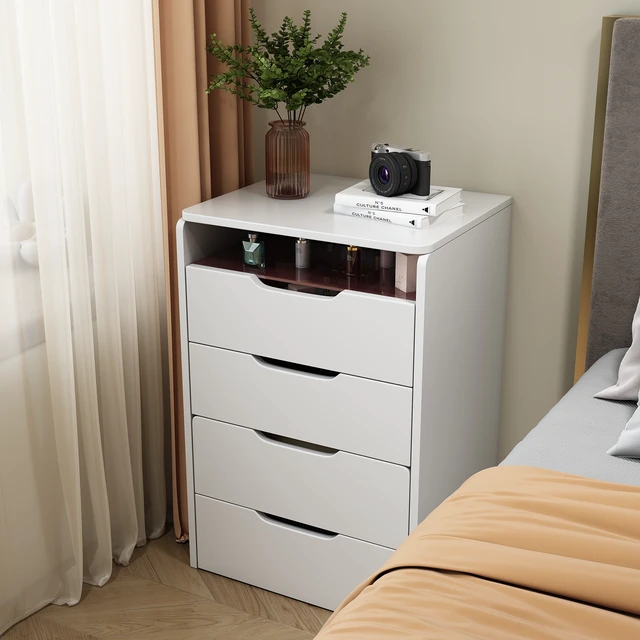 Alt view image 2 of 7 - (60CM) 3 in 1 Vanity Desk with Plip Top Mirror, Small Make Up Vanity Set with Visible Glass Desktop, Compact Makeup Vanity with 3 Drawers, Cushioned Tool, Dressing Table for Bedroom