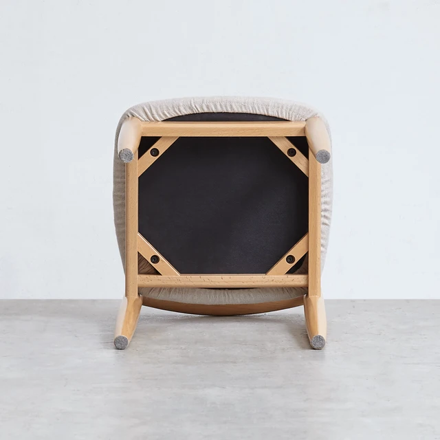 Alt view image 7 of 7 - Natural Beech Wood Make-up Stool Bed Bench for Dining Room, Bedroom